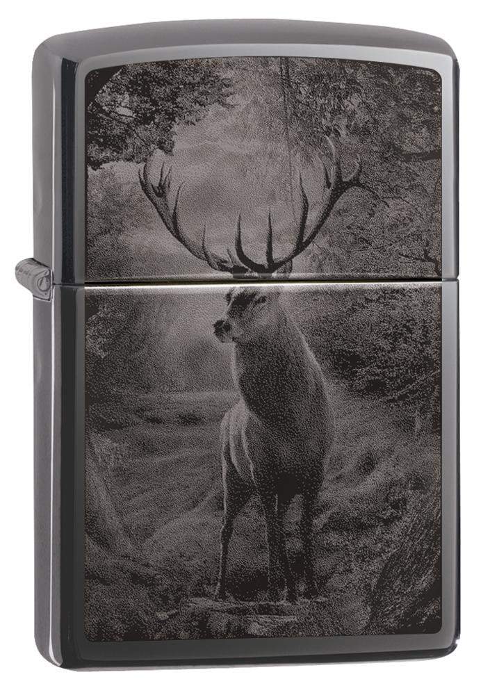 Zippo Deer Design Black Ice Pocket Lighter Zippo